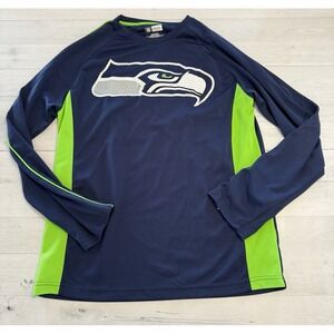 NFL Team Apparel Seattle Seahawks‎ Men's Dri-fit long sleeve shirt men's large